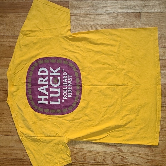 - Hard Luck Brand Skateboards 100% Cotton Men's Tee Shirt XL Gold NWT ZB - Picture 1 of 7